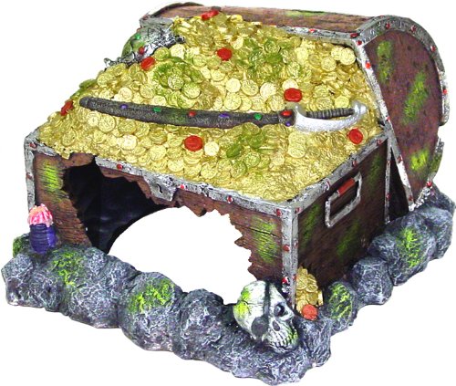 Exotic Environments Sunken Treasure Chest Aquarium Ornament