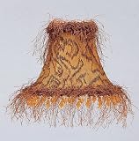 Livex S119 Chandelier Shade Tan/Brown Suede Bell Clip Shade with Corn Silk Fringe