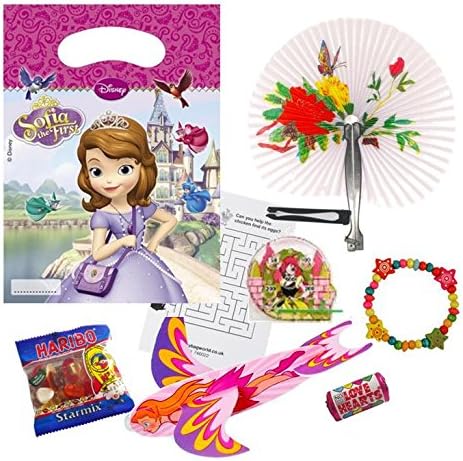 Love Partying Ltd Girls Sofia The First Party Bag - Pre Filled Girls Goody Bags With Sofia Loot Bag