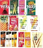 Piermalls Taste of Japan #7 - Pocky? Pocky ! (17 Boxes) - With Many New Flavors: Dessert, Marble, Coconut, Milk & More!