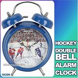 Ice Hockey Twin Bell Sports Alarm Clock,Football,Baseball,Soccer,Basketball,Pool,Golf clock also available!