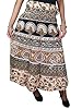 Indiatrendzs Women's Cotton Wrap Around Skirt Traditional Art Printed Skirt M
