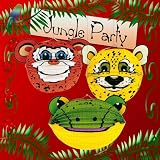 Jungle Leopard, Monkey & Frog Balloon Paper Lanterns 10" Set of 3