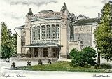 Radierung: Gießen, Stadttheater