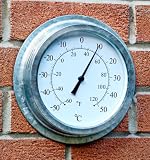 OUTDOOR THERMOMETER (604) - ENHANCE YOUR GARDEN WITH THIS LARGE RUSTIC EASY-TO-READ THERMOMETER- REDUCED TO CLEAR.