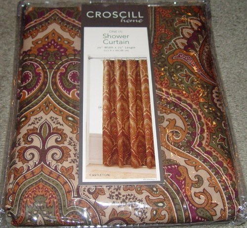 Croscill Castelton Shower Curtain - Cranberry