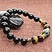AmorWing Unique Gift Black Obsidian Tiger Eye Prayer Mala Bracelet