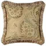 Amber Gold and Olive Green 18 x 18 Contessa Pillow by Jennifer Taylor