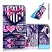 iphone 6S Plus Case,iphone 6 Plus Case, Tradekmk(TM) Fashion Pink Love Gift Pattern Premium PU Leather Slim Fit Folio Magnet Wallet Stand Shell Cover Case with Card Holders Compatible with Apple iPhone 6 6S Plus(5.5)[+Stylus]