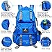 PioneerHiker 50L Water-resistant Hiking Backpack Daypack for Camping Travel Blue