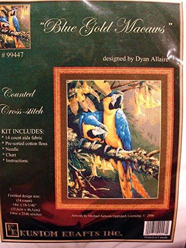 Blue Gold Macaws Counted Cross-stitch Kit 14"w X 18-1/4"h #99447