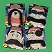 12 FAKE MOUSTACHES - ASSORTED SHAPES AND SIZES! COSTUME FUN MUSTACHE