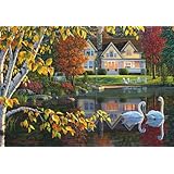 MasterPieces Puzzle Company Autumn Reflections EZ Grip Jigsaw Puzzle (1000-Piece), Art by Kim Norlien
