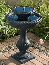 Smart Solar/Smart Solar 27470R01 Blenheim Two-Tier Solar Fountain. Black
