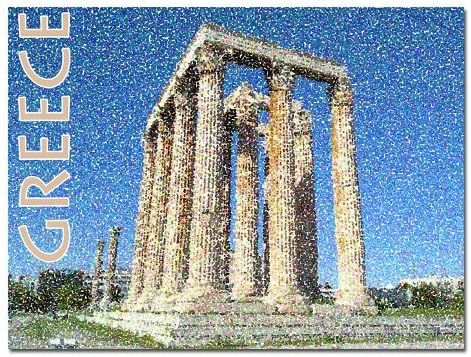 Greece In Dots - 24" x 18" - Classroom Poster