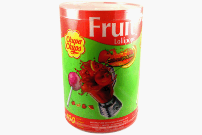 Chupa Chups Fruit Lollipop Jar 100 Pops by Perfetti Van Melle