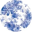 Blue and White Toile Design Paper Party Plates