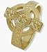 Men's 10 Karat Yellow Gold Religious Celtic Cross Ring