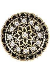 Ginger Snaps BRASS BLING DAHLIA SN15-28 Interchangeable Jewelry Snap Accessory