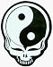 Grateful Dead - Black & White Yin Yang in Steal Your Face Skull (SYF)