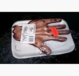 Peeled Off Hand Flesh Meat Tray Halloween Prop (B579)