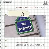 cover of Beethoven: Die Verliebte - Sonatas Op 7; Op 10 Nos 1-3 (Complete Works for Solo Piano Vol 3) /Brautigam