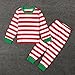Puseky Baby Boys Girls Striped T-shirt and Pants Homewear Christmas Pajamas Sets