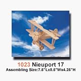 Wooden Toys - 3-D Wooden Puzzle - Nieuport 17 -Affordable Gift for your Little One! Item #DPUZ-1023