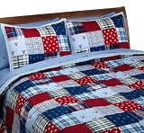 Tommy Hilfiger Patchwork Twin Comforter Set, Bar Harbor