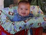 Floppy Seat Safari Pattern with New Fold N Carry Design (sage elephant)