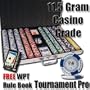 1,000 Ct Tournament Pro 11.5 Gram Clay Poker Chip Set w/ Aluminum Case & Free WPT Book
