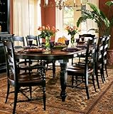 Oval Dining Table w/ 2 - 20" leaves by Hooker Furniture - Black (332-75-200 ....