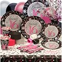 Sweet 16 Sparkle Deluxe Party Kit for 8 Guests