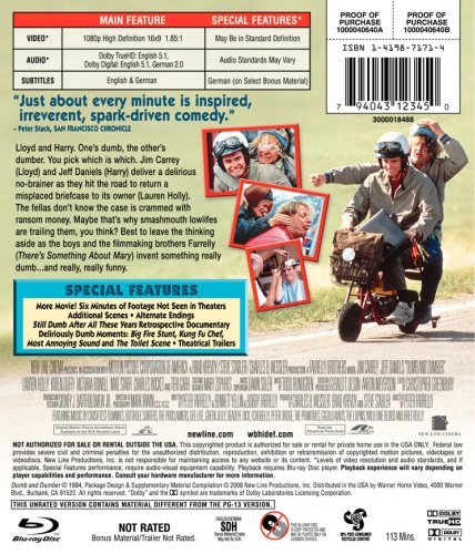 Dumb and Dumber [Blu-ray] image