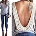 Women Blouse,Haoricu Fall New Sexy Backless Womens Long Sleeve Shirt Casual Blouse Tops