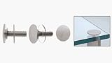 CRL Brushed Stainless Low Profile Standoff Cap Assembly for 1-1/4 Standoff Bases