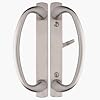 Charlotte Sliding Door Handle with 3-15/16" CTC Screwholes in Satin Nickel Finish