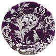 Glass Ornate French Lily Design Plum Platter Plate 15" D