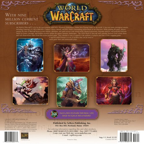 World of Warcraft 2009 Wall Calendar (Calendar) under Fantasy in The Books Store
