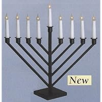 Display Large Size Black Finish Electric Menorah