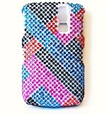 New Sparkling Blue Pink Black Orange Puzzle Line Pattern Bling Full Diamond Blackberry Curve 8300 8310 8320 8330 Snap on Cell Phone Case