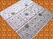 WHITE IVORY LARGE SQUARE TISSUE BEADED INDIA TABLECLOTH