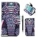 Galaxy S3 Case, M-Zebra Printed Series Light Color Design PU Leather Stand Wallet Type Magnet Design Flip Case Cover For Samsung Galaxy S3 i9300, with Screen Protectors+Stylus+Cleaning Cloth (Elephant 1)