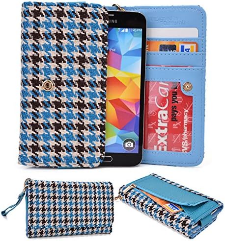 Gigabyte GSmart Sierra S1:Universal Case Clutch w/ID Slot, ZipperPocket[Blue/White/Black] NuVur ™