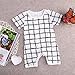 Unisex Baby Boys Girls Short Sleeve Cotton Lattice Bodysuit