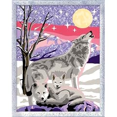 Ravensburger 28190 - Wolfsfamilie - Malen nach Zahlen, 24 x 18 cm