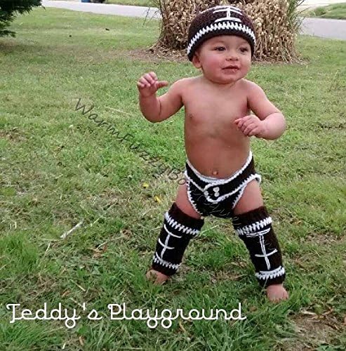 Baby Football Outfit - Hat, Diaper Cover &amp; Leg Warmers