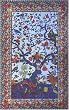 Blue Tree of Life Indian Bedspread, Twin Size