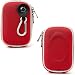 VG Vangoddy EVA Resistant Point and Shoot Digital Camera Case Bag (for Canon Powershot, Fuji Fujifilm, Sony Cyber-shot, Panasonic Lumix, Samsung, Nikon Coolpix, Pentax, Lumix, Kodak Easyshare, Olympus &amp; all other Compact Digital Cameras - Internal Size: 102 x 64 x 25 cm) (Red)