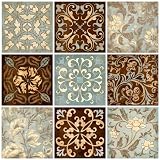 Lot 26 Studio ADD-HERES Venetian Tiles Wall Stickers, 11.25 x 22.5-Inches